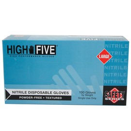Microflex Nitrile Disposable Gloves, Powder-Free, Textured, Large, Lot of 5 Boxes of 100 each