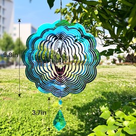 Wind Spinner, Hanging Wind Sculptures,Wind Spinners for Yard and Garden Decor,Yard Decorations Outdoor,Hanging Art Ornaments for Garden Yard Balcony Decor (Hummingbird)