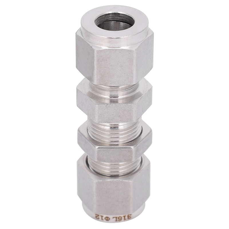 316 Stainless Steel Double Ferrule Compression Fitting Bulkhead Connector AccessoryФ1/2