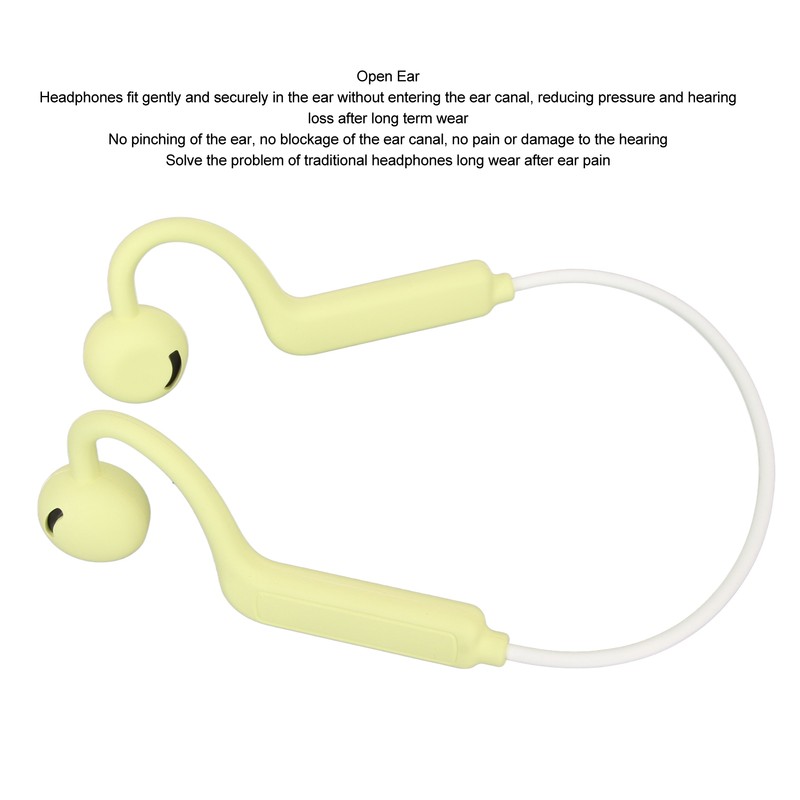 Open Ear Headphones Wireless Bluetooth 5.3 IPX4 Waterproof Stereo Open