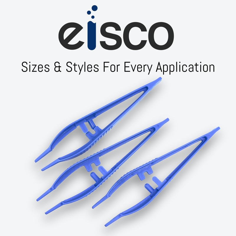 Eisco Labs - 5" Disposable Forceps - Precision Grip, Plastic