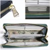 Belkut Matte Crocodile Embossed Cowhide Leather Round Zip Long Wallet