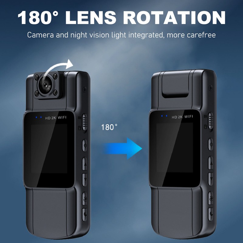 2K Ultra HD Pocket Body Worn Camera Mini Clip Video