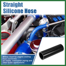 Motoforti 1.5" ID 6" Length 4-Ply Reinforced High Temp Straight Coupler Silicone Reducer Hose Black for Car Intercooler Intake Piping Long-lasting