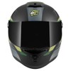 FC-Moto FF114B Zeron Helmet, Matte Black/Green, XS