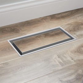 Zion 4" x 10" Flush Mount Floor Registers (White)