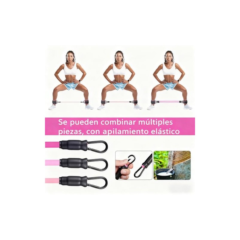 Ligas de Resistencia para Ejercicio, 11Pcs Juego de Bandas de