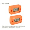 Jayron Digital Wireless Hour Meter,Vibration activation,Programmable maintenance reminder,Resettable Job Timer,User