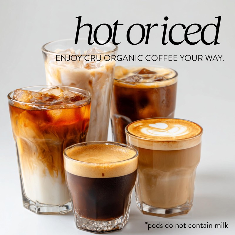 Cru Kafe USDA Organic Half Caff Espresso Coffee Capsules (10