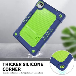 FIEWESEY for MB1001 Tablet Case 10.1,Shockproof Kids Case for Moderness 10.1 Tablet MB1001/CZZ/Okaysea 10.1 Tablet,for HAPPYBE/ANYLAKE/Freeski OLEXEX Bestski/Velorim/ZZB 10" Tablet (Navy/Green)