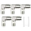 TAILONZ PNEUMATIC PL10-01 2pcs Nickel Plated Male Elbow 0.4 inch