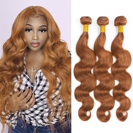 Leruikair Human Hair Bundles 24 26 28 Inch Body Wave Bundles Human Hair Chocolate Brown Color 30 Unprocessed Brazilian Soft Quick Weave Hair for Black Women