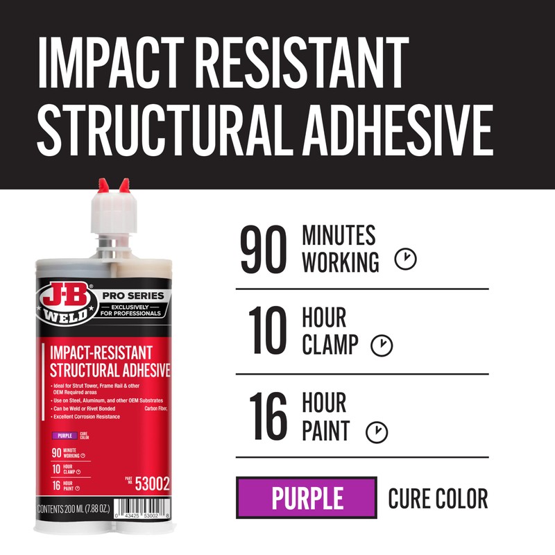 J-B Weld Impact-Resistant Structural Adhesive - 200ml - 2 Mixers