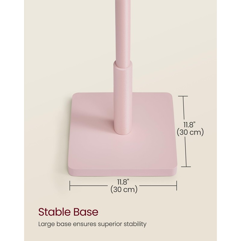 VASAGLE Solid Wood Coat Rack, Free Standing Hall Coat Tree