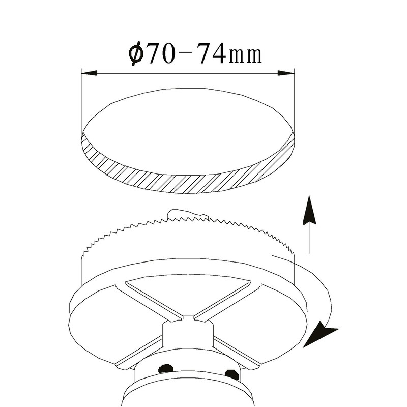 LED-EINBAUSPOT Ø84 CHROM 'PINEDA'