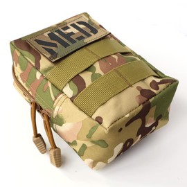 Multicam MOLLE Pouch with MEDIC Patch Camo Tactical Utility Admin Tool Belt Bag Camouflage Army Military MED MTP EDC