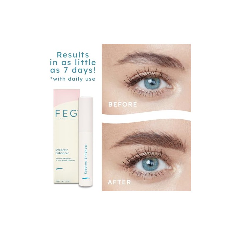 FEG Eyebrow Eye Brow Growth Length Thickness Darkness Enhancer Serum