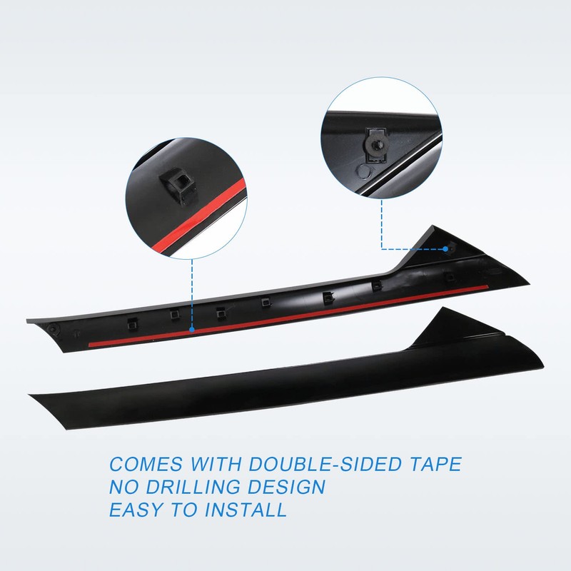 CARMOCAR A-Pillar Front Molding Windshield Outer Trim Replacement for 2011-2019