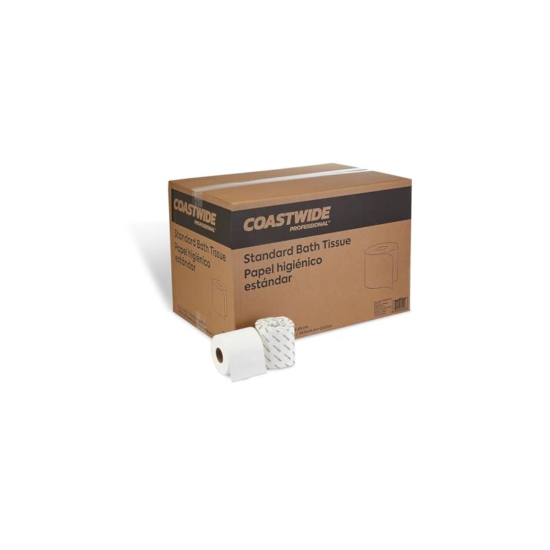 Coastwide Professional™ Toilet Paper, 2-ply, White, 500 Sheets/Roll, 96 Rolls/Case