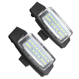 KACEPAR 2pcs Clear Lens White Light License Plate Tag Light, 2008-up Compatible with Mitsubishi Lancer Sportback (EUR) [CX0#], 2x18-LEDs License Plate Light Tag Lamp