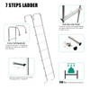 OUTPRIZE Universal Exterior RV Ladder, 7.6FT-8.4FT Aluminum Travel Trailer Ladder,