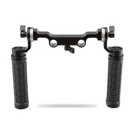 CAMVATE ロゼットハンドルグリップ（2本セット）＋15mmダブルロッドクランプ ロゼットアダプター 1/4"ネジ穴付き DSLRカメラ、フォローフォーカス用