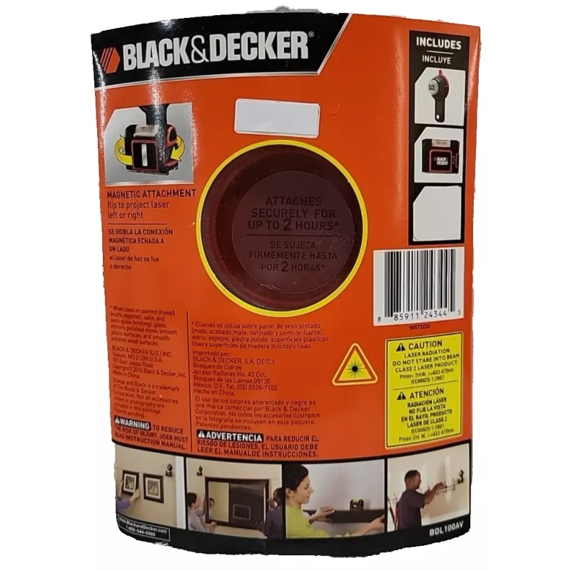 BLACK+DECKER Black Decker Sure Grip Laser Level BDL 100AV ALL-IN-ONE
