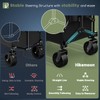 Hikemoon 150L Collapsible Wagons Carts Foldable, 360LBS Heavy Duty Folding