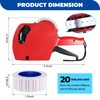OunglyChoi 1 Packs Price Gun with 10000 Labels Red Pricing