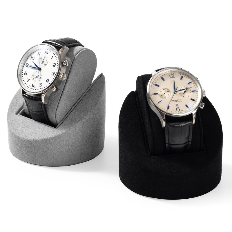 Papten J00202 Watch Stand, For 1 Watch, Microfiber, Display, Storage,