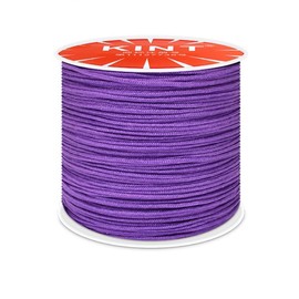 Blausky 0.8 mm x 45 m Nylon Cord, Nylon Bead Cord, Macrame Cord, Bead Threads, Nylon Thread, Craft Cord for Braided Braided Cords, Bands for DIY Jewellery Making, Bracelets, Dark Purple