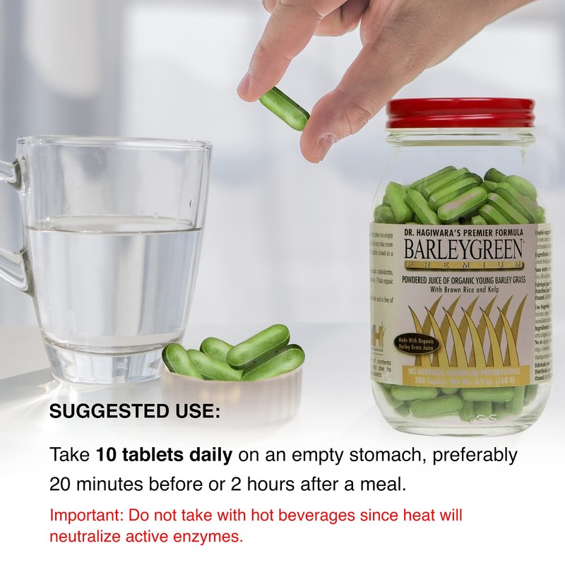 BARLEYGREEN Dr. Hagiwara's Premium Caplets Vegetable Supplement w/Kelp & Brown