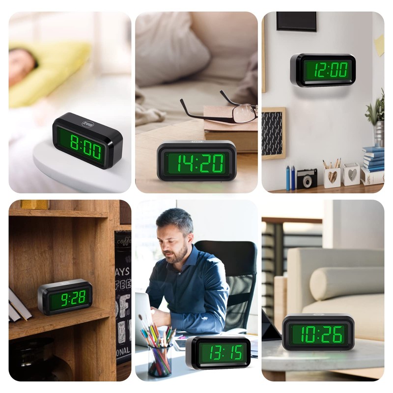 Timegyro Digital Alarm Clock Battery Operated with LED Display for