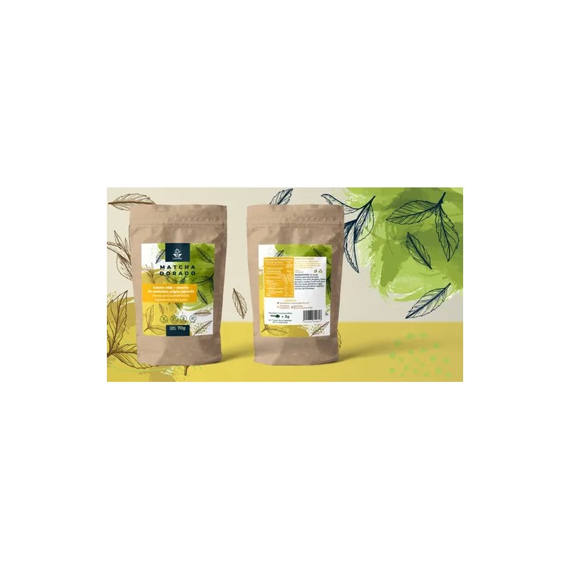 Té Matcha Dorado Laurelthy con 10 Superfoods Saludables 70g