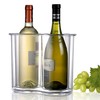 Prodyne Twin-Chill 2 Bottle Iceless Wine Cooler, Clear