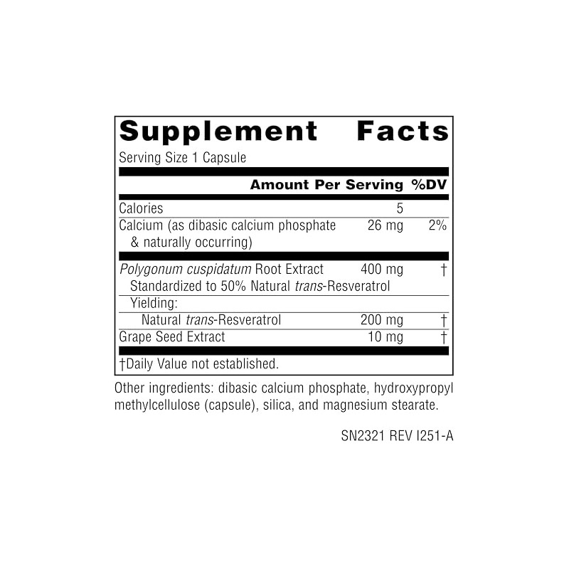 Source Naturals, Resveratrol 200 mg - 120 Vegan Tablets |