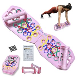 Push Up Board for Women, 28 in 1 Push up Board Pink Workout Equipment Multi-Functional Pushup Stands System Fitness Floor Chest Muscle Exercise