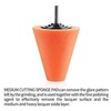 3Pcs Cone Sponge Pads + 2Pcs Ball Hub Polishing Wheel