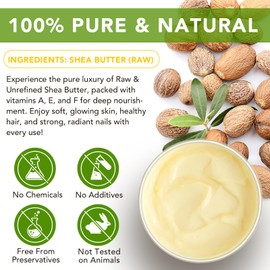 APUUFYQC Shea Butter Raw Organic, Natural Raw Unrefined Shea Butter Hand Cream, Moisturizing and Locking Water, Keeps Skin Healthy and Vibrant, 7.8 OZ