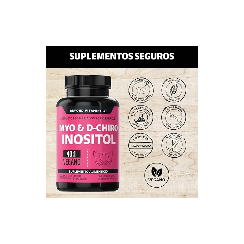 Inositol Myo Chiro Puro Días Vitaminas Mujer Suplemento Alimenticio Beyond
