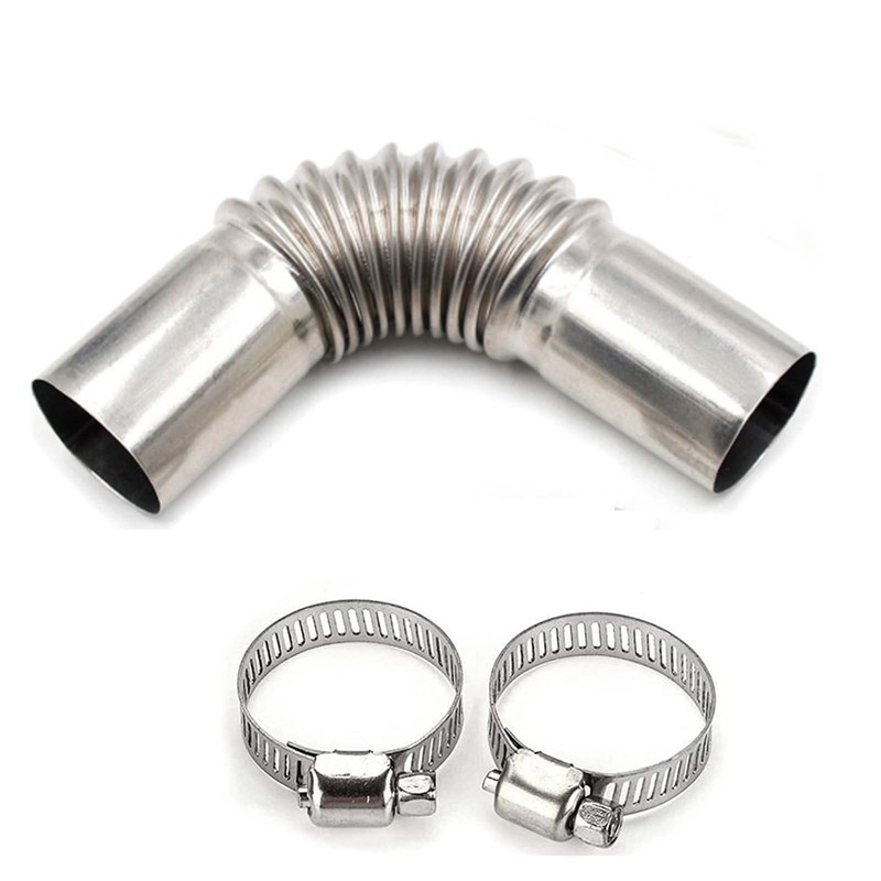 Stainless Steel Exhaust Pipe Angle Connector, 25 mm Exhaust Pipe