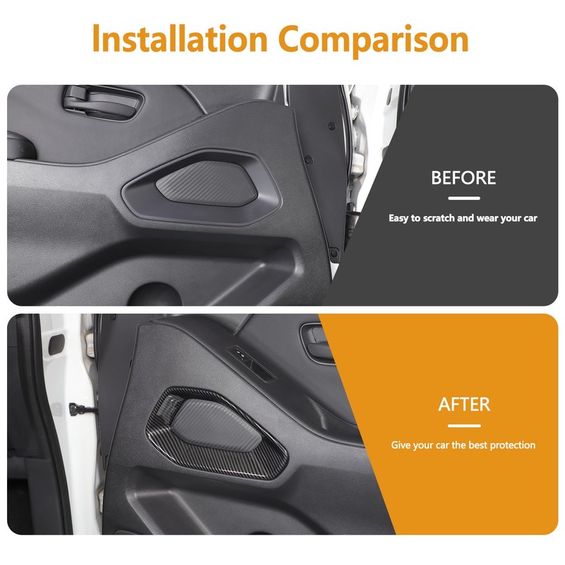 Bekantogy 2PCS Inner Door Panel Cover Trim Compatible with Nissan