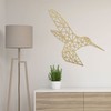 GRAVURZEILE 3D Wooden Origami Decoration - Hummingbird Design - Modern