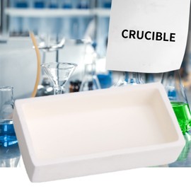 BQLZR Alumina Ceramic Crucible Holder Rectangle 3.15x1.57x0.71" 50ml Pack of 3