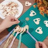 BENECREAT 80pcs Thread Drops Wooden Thread Drop Heart Floss Drop