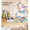 Label Maker Machine with-Tape, Label Maker Waterproof-labels, Rechargeable Backlit Portable