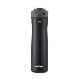 Contigo Ashland Chill 2.0 - Botella de agua de acero inoxidable con tapa a prueba de fugas y popote en ángulo, botella de agua aislada al aspiradora c