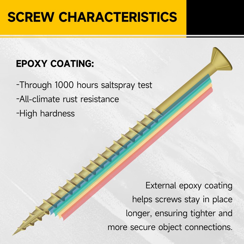 97Pcs Wood Screws #10 x 4 2lb Box Long Screws,