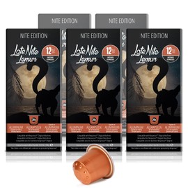 Late Nite Lemur I 100 Coffee Capsules I Nespresso Compatible Capsules I Espresso I Dark Roast Intensity 12 I Aluminium Coffee Capsules I Recyclable