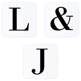 Alphabet Initial Letter Wooden Drinks Coaster Mat Gift